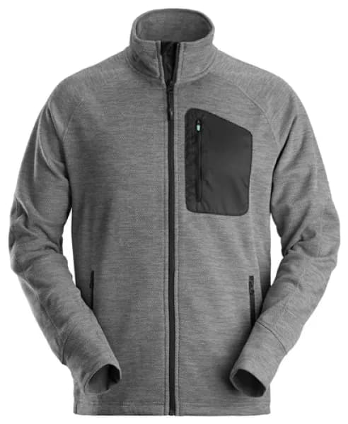 Image of Snickers FlexiWork Fleece Jacket - Grey/Black - XS
