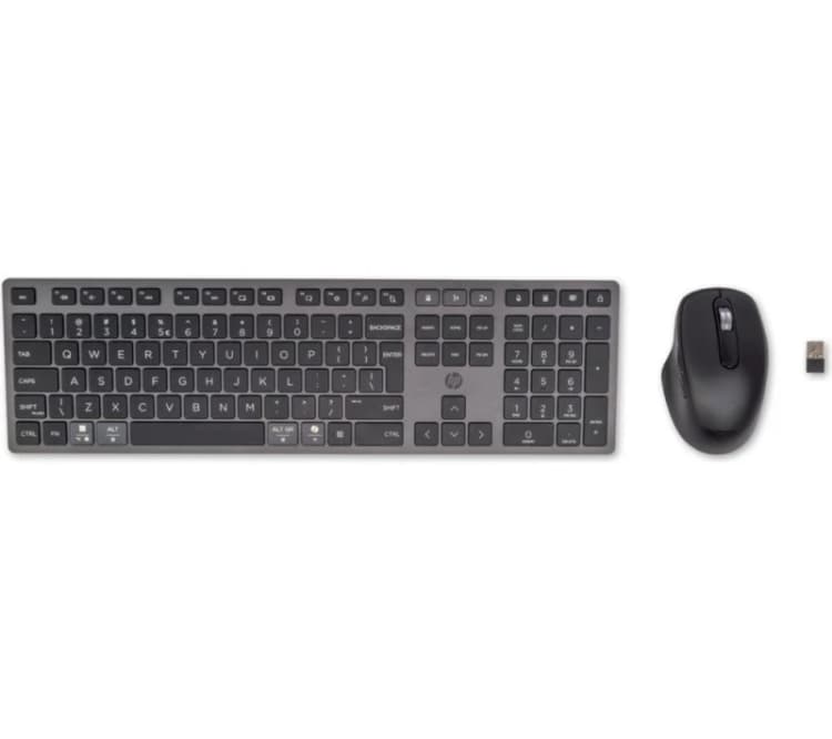 Image of HP 720 Multi-Device Rechargeable Wireless Keyboard & Mouse Set - Black 198122139866