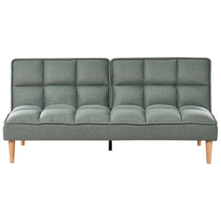 Image of Beliani Sofa Bed 3 Seater Siljan Fabric Light Green