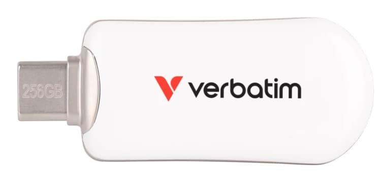 Image of Verbatim Plectra USB-C 256GB Flash Drive White 30230