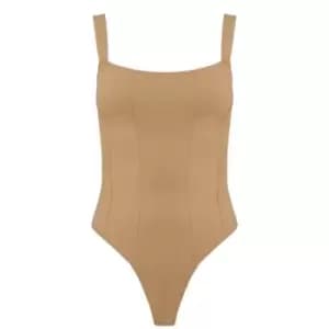 Image of GOOD AMERICAN Scuba Contour Bodysuit - Brown