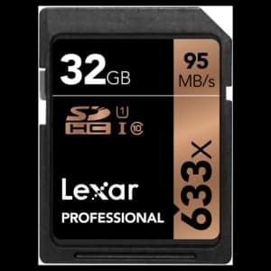 Image of Lexar Professional 633X 32GB SDHC Memory Card