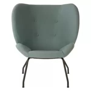 Image of Statement Armchair in Soft Mint with Matt Black Legs