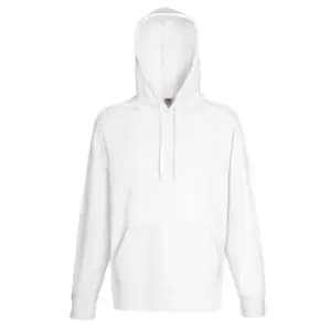 Image of Fruit Of The Loom Mens Lightweight Hooded Sweatshirt / Hoodie (240 GSM) (S) (White)