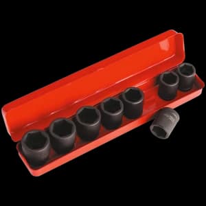Image of Sealey 9 Piece 3/4" Drive Hexagon Impact Socket Set 3/4"