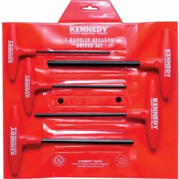 Image of Metric T-handle Hexagon Driver Set (5-Pce) - Kennedy
