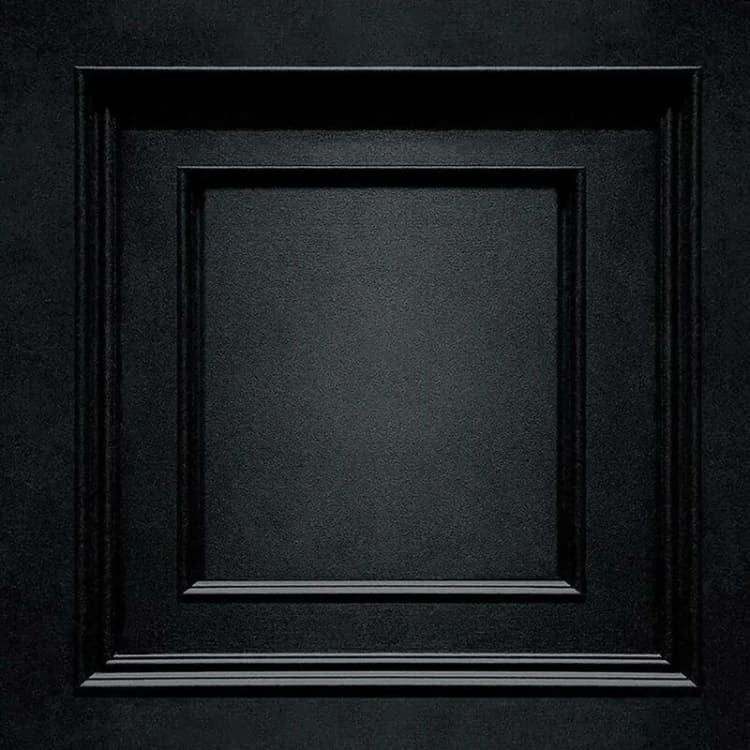 Image of BELGRAVIA DECOR Amara Wood Panel Effect Wallpaper Belgravia Textured Vinyl Black Metallic WL-A7378