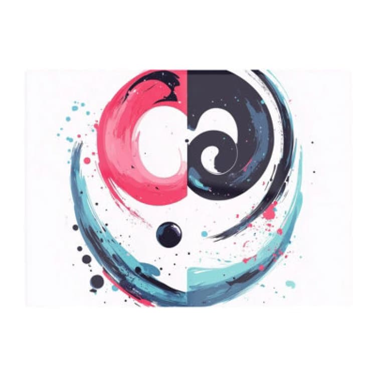 Image of Warren Reed Designer Yin Yang Harmony In Modern Art Chopping Board