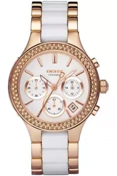 Image of Ladies DKNY Chambers Ceramic Chronograph Watch NY8183