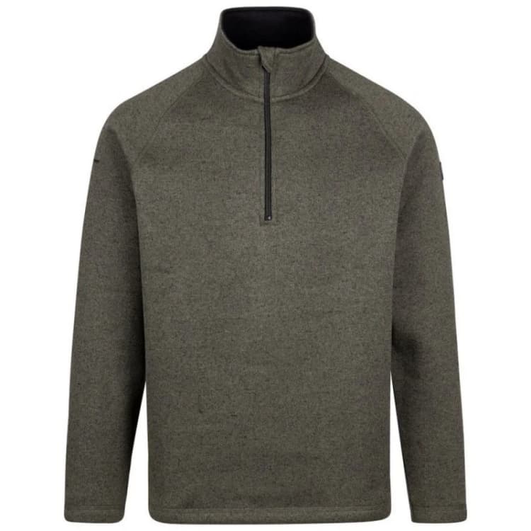 Image of Trespass Trespass Men Corsham Marl Half Zip Fleece Top in Brown Size: Small Brown S Male 5063470736553