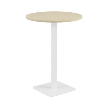 Image of Contract 800MM High Table - Maple Top and White Base
