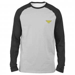 Image of DC Wonder Woman Unisex Long Sleeved Raglan T-Shirt - Grey/Black - L