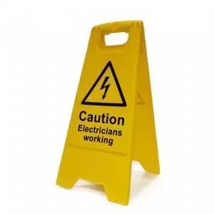 Image of Caution Electricians Working Heavy Duty A Board made from