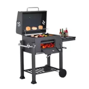 Image of Outsunny Charcoal Grill BBQ Trolley