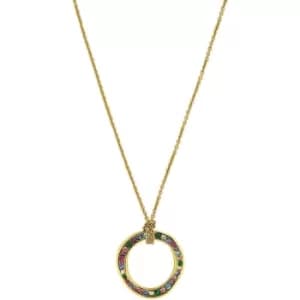 Image of Ladies Adore Base metal Signature Organic Circle Necklace