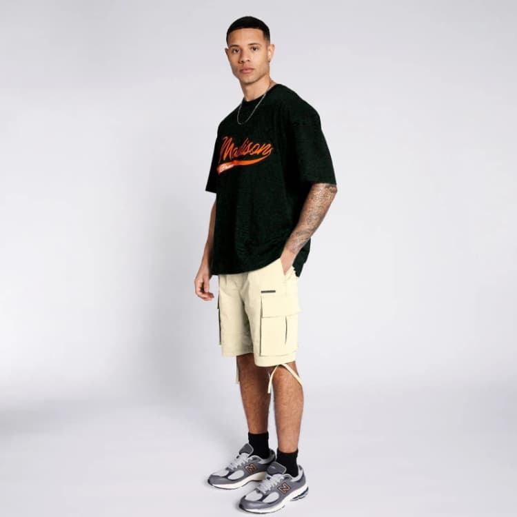Image of Madison Barclay Broadway Cargo Shorts Mens - Cream Cream XS