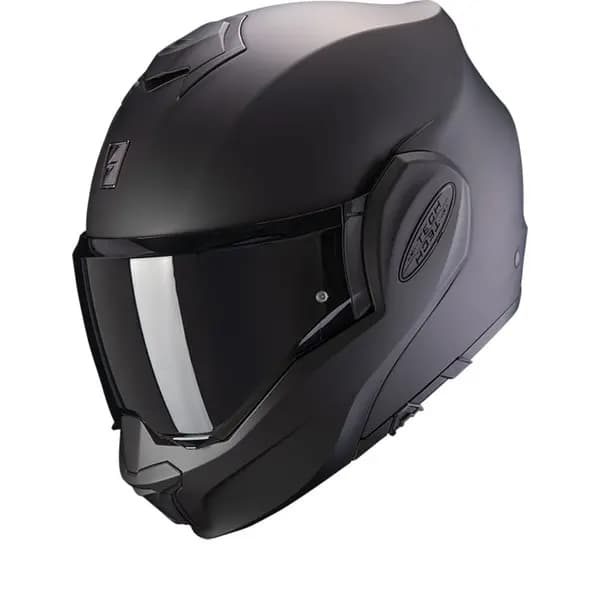 Image of Scorpion Exo-Tech Evo Solid Matt Black Modular Helmet Size 3XL
