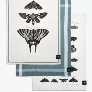 Image of Set of 3 Kew Living Jewels Tea Towels White