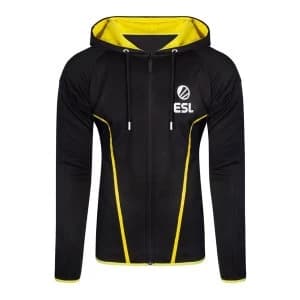 Image of ESL - Logo Mens Large Hoodie - Black/Yellow