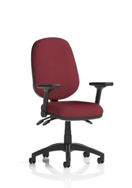 Image of Eclipse Eclipse Plus III Lever Task Operator Chair Bespoke Colour Ginseng Chilli With Height Adjustable And Folding Arms KCUP1757