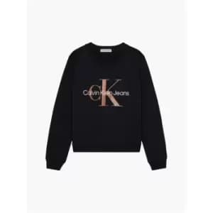 Image of Calvin Klein Jeans Bronze Monogram Cn Sweatshirt - Black