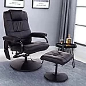 Image of Homcom Massage Chair and Ottoman PU Leather Black 120 kg