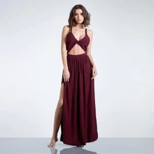 Image of Firetrap Maxi Dress - Burgundy