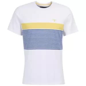 Image of Barbour Mens Braeside Tee White Medium