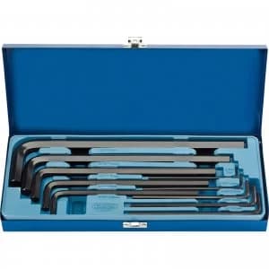 Image of Draper Expert 10 Piece Long Hexagon Allen Key Set Metric