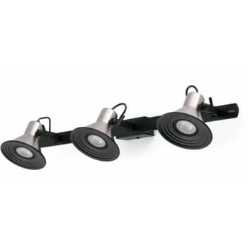Image of Faro Lighting - Faro Cup-3 - 3 Light Indoor Adjustable Wall Spotlight Black, Matt Nickel, GU10