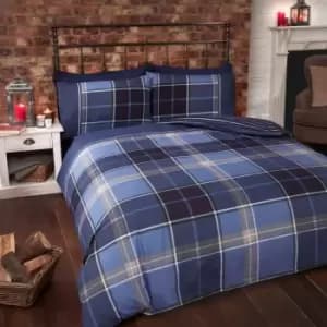 Image of Rapport Home Furnishings Double Argyle Duvet Set Blue