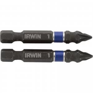 Image of Irwin Impact Pozi Screwdriver Bit PZ1 50mm Pack of 2