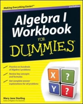 Image of Algebra 1 Workbook for Dummies by Mary Jane Sterling Paperback