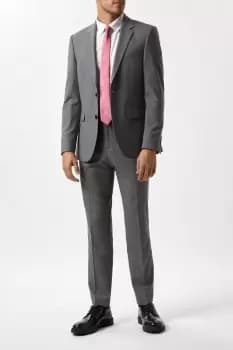 Image of Mens Slim Fit Light Grey Essential Suit Jacket