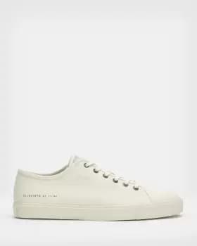 Image of AllSaints White Mens Theo Low Top Trainers, Size: UK 7/US 8/EU 41