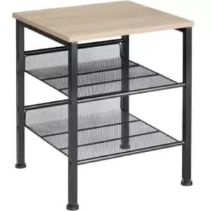 Image of TecTake Lincoln Bedside Table - Brown