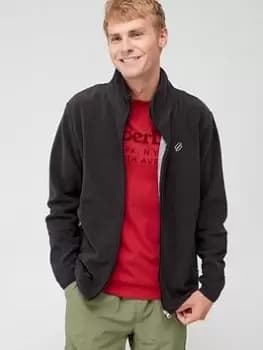Image of Superdry Fleece Zip Through Sweatshirt - Black Size M Men