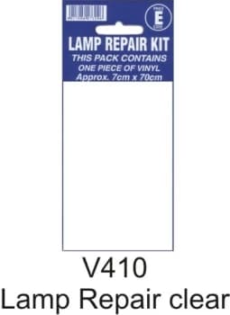 Image of Lamp Repair Outside Sticker - Transparent- CASTLE PROMOTIONS- V410