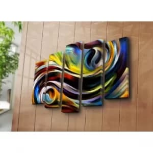 Image of 5PATK-229 Multicolor Decorative Canvas Painting (5 Pieces)