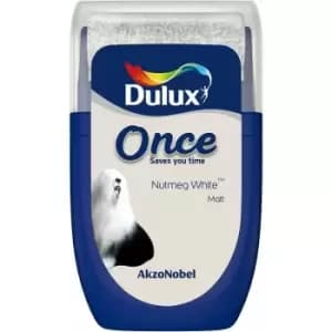 Image of Dulux Once Nutmeg White Matt Emulsion Paint 30ml