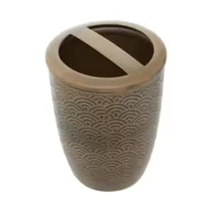 Image of Art Deco Gold Finish Toothbrush Holder