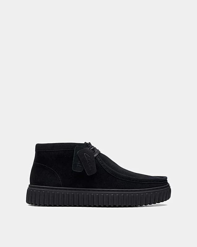 Image of Clarks Clarks Suede Torhill Boots Black Male 12 LP50006