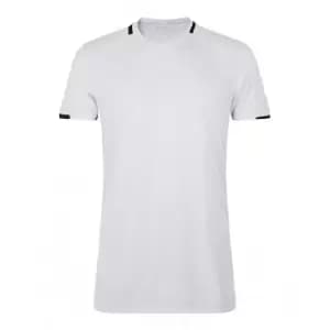 Image of SOLS Mens Classico Contrast Short Sleeve Football T-Shirt (XXL) (White/Black)