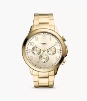 Image of Fossil Men Yorke Multifunction Gold-Tone Stainless Steel Watch
