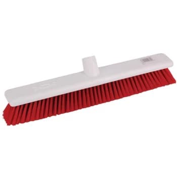 Image of Hygiene Broom Soft Bristle Red 18" - DN833 - Jantex