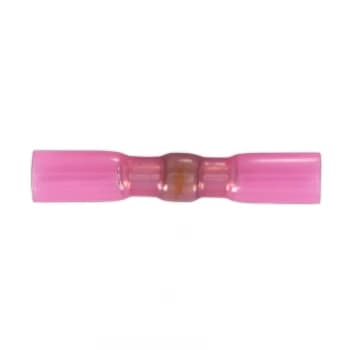 Image of Heat Shrink Butt Connector with Crimp & Solder Red Pack of 25