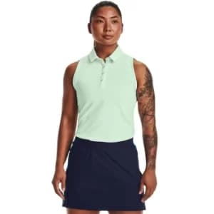 Image of Under Armour Womens Zinger Sleeveless Polo Sea Mist S