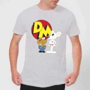 Image of Danger Mouse DM And Penfold Mens T-Shirt - Grey - 3XL