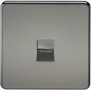 Image of KnightsBridge Screwless Black Nickel Telephone Extension Socket