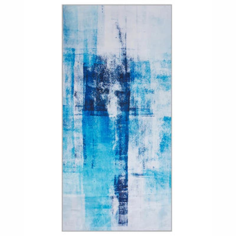 Image of Beliani Rug Trabzon Blue 80 X 150 Cm
